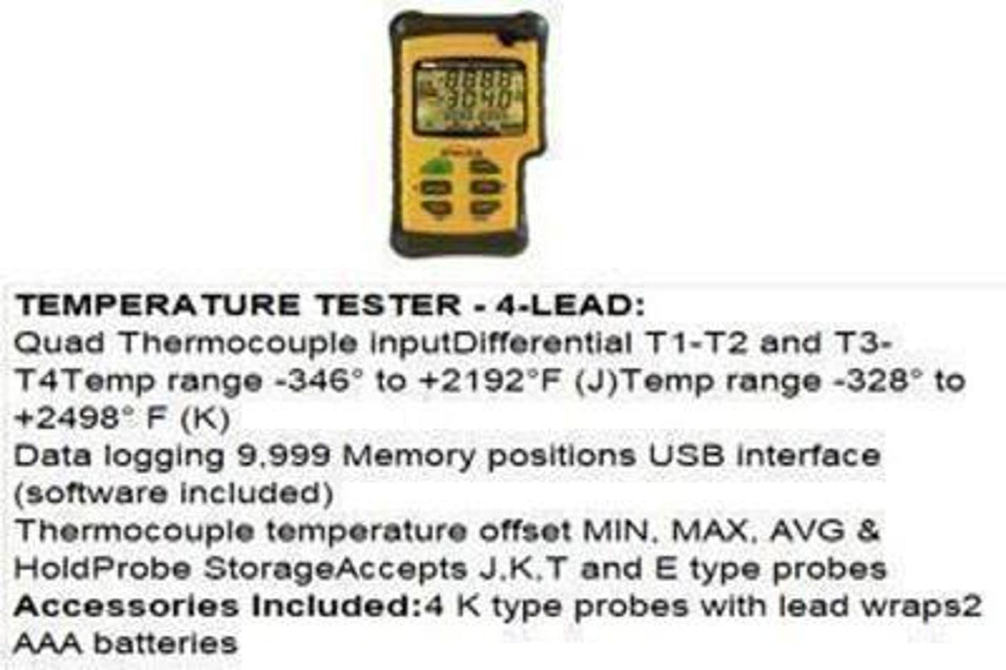 07-00504-00-TEMPERATURE TESTER - 4-LEAD(TL)