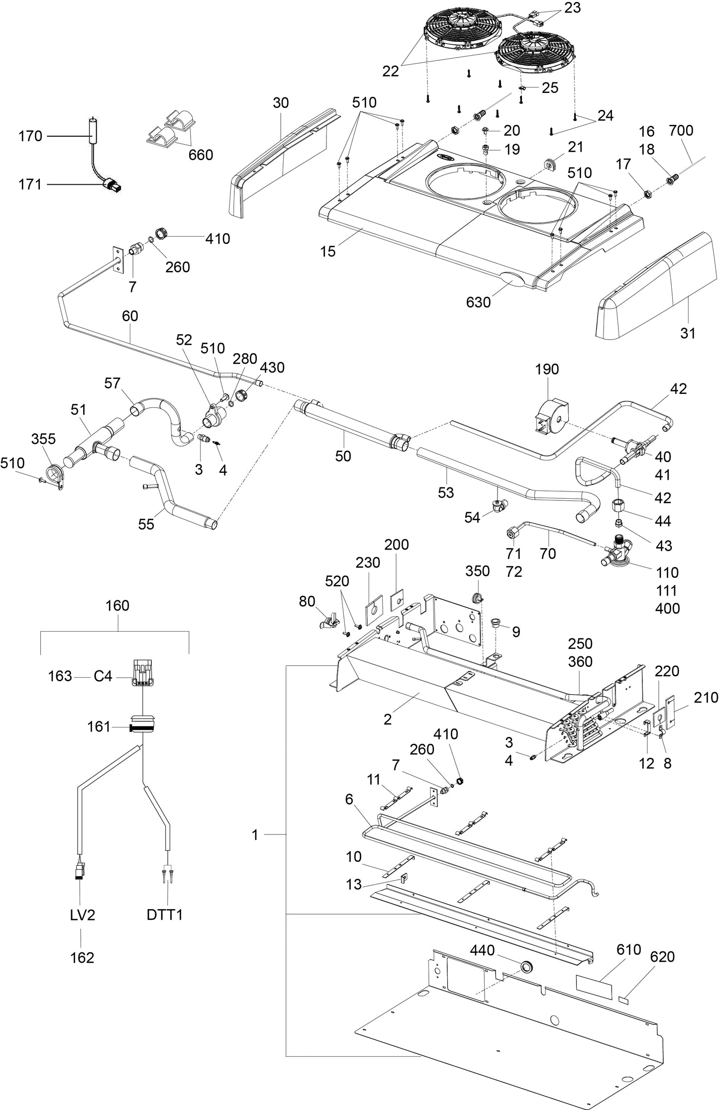 Evaporator MXL 1100: Auxiliary
