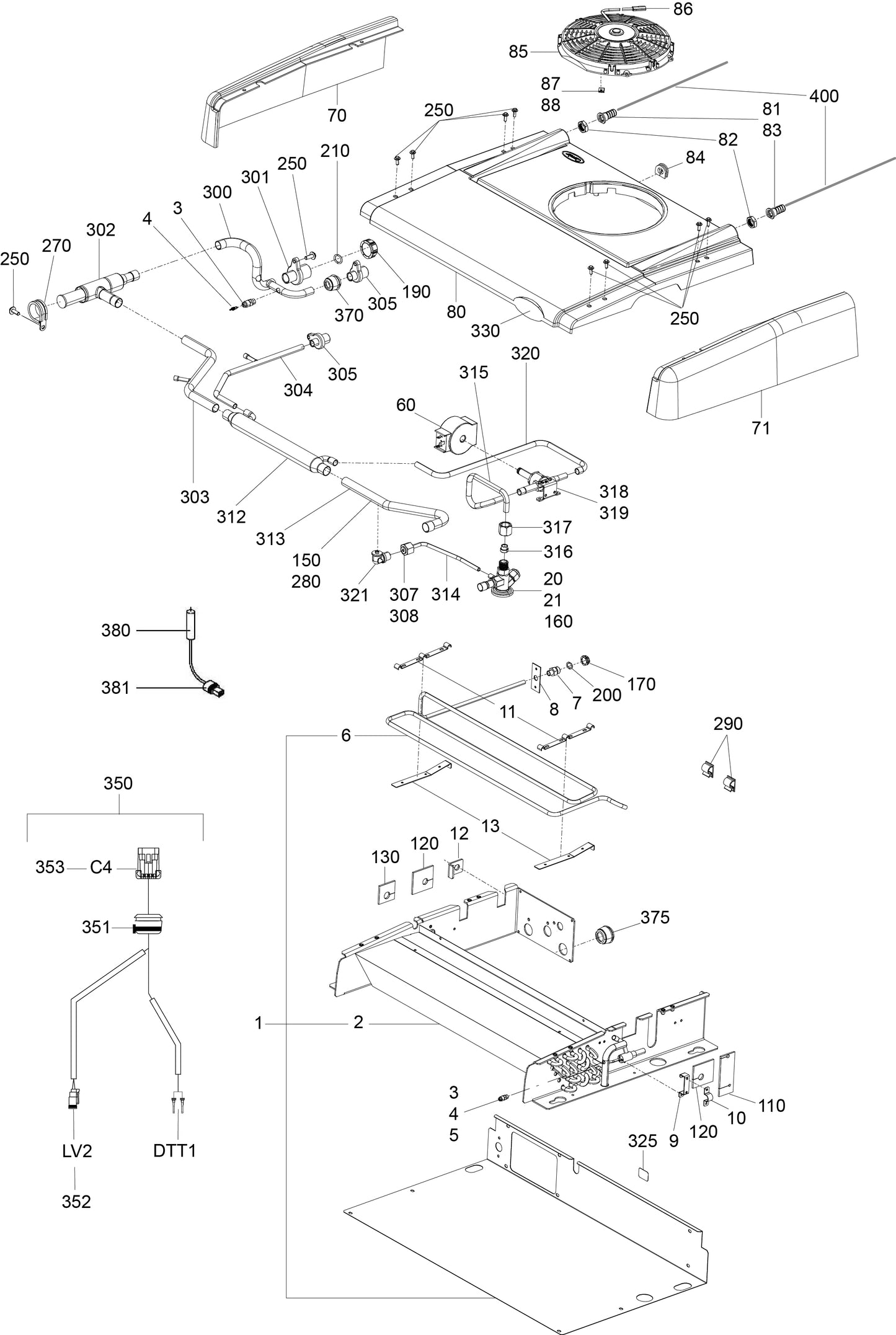 Evaporator MXS 850: Auxiliary