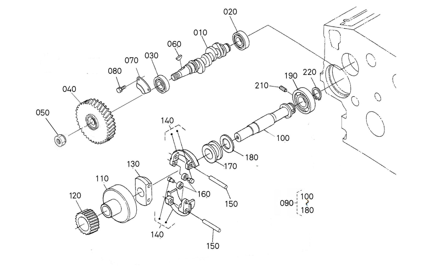 Fuel Camshaft And Governor Shaft