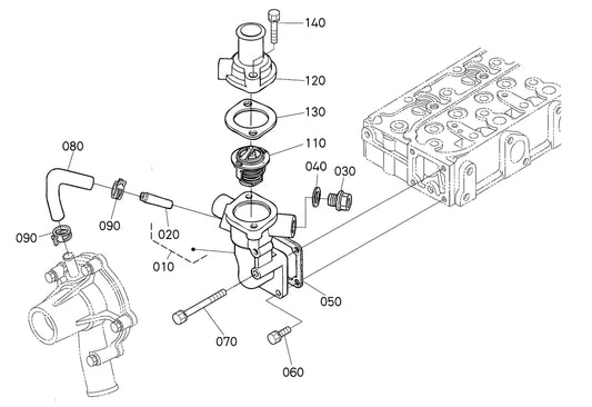 Water Flange And Thermostat